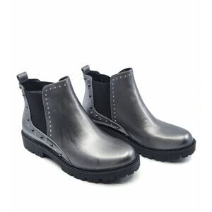 NEW CHARLES DAVID RADAR CHELSEA METALLIC STUDDED BOOTS - 7